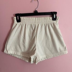 SHEIN - SMALL - White & Mauve Short Sweat Shorts